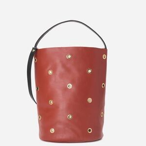 Mercules Bucket Trip Tile Leather Bag NWT